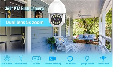 WiFi Bulb Camera With Dual Lens